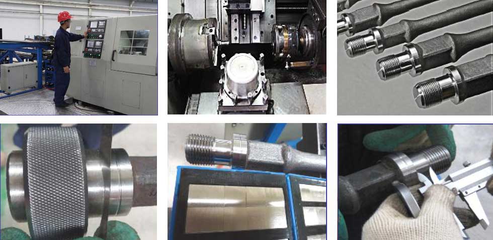 Mecanizado CNC de roscas y extremos de varillas de bombeo