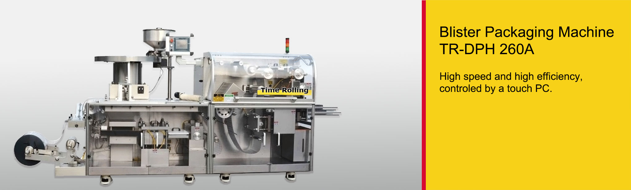 Máquina empacadora de blíster TR-DPH 260A — Equipo Time Rolling